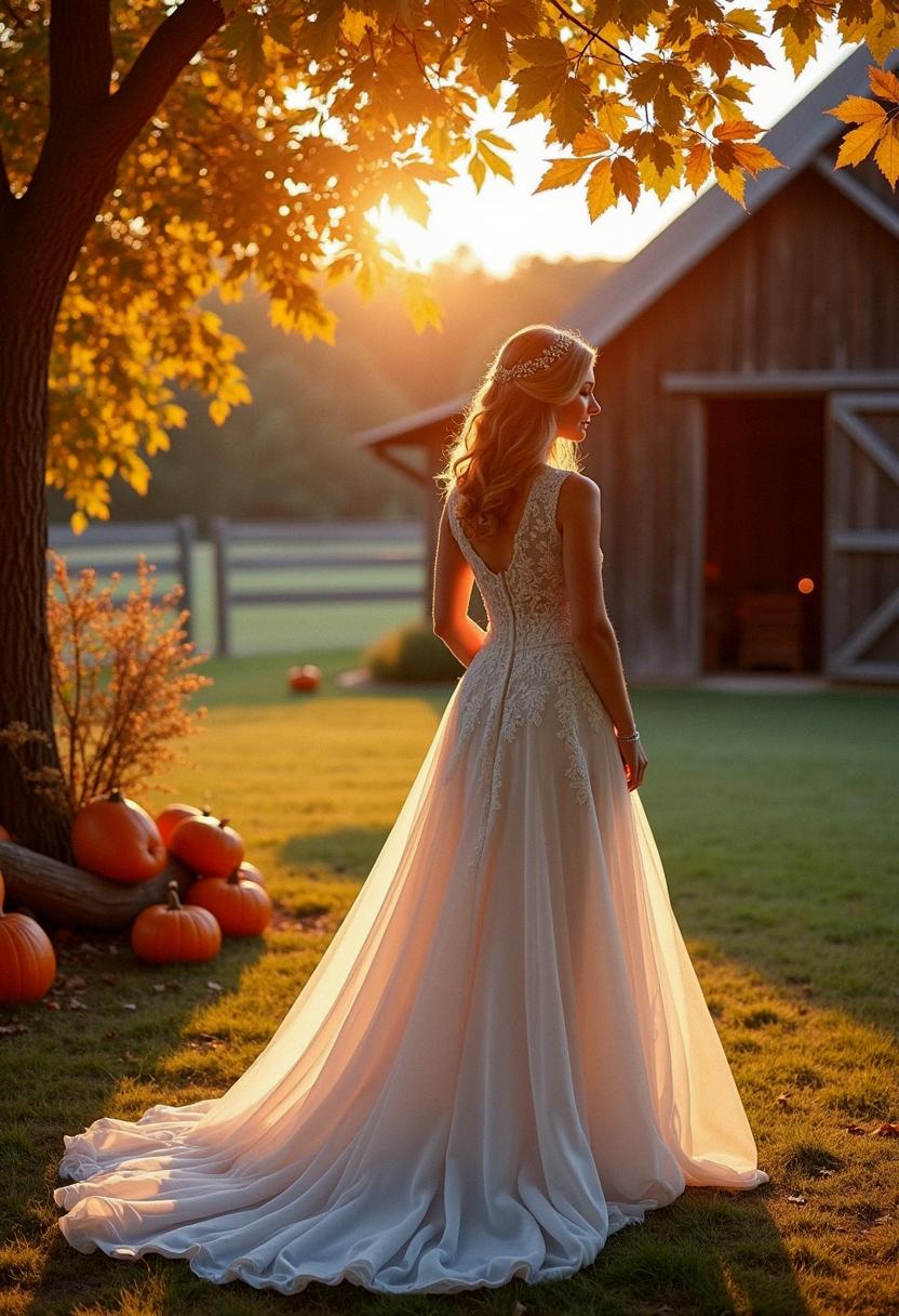 wedding dress fall