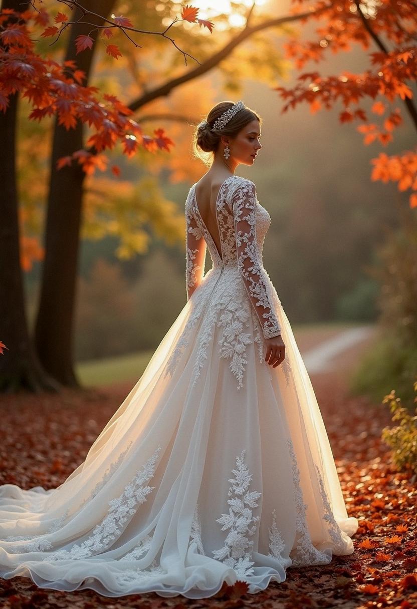 wedding dress fall