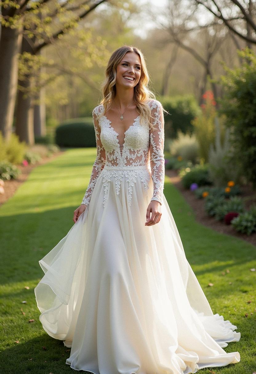 Elegant Wedding Gown With Sleeves Ideas - TheCharmingBride.com
