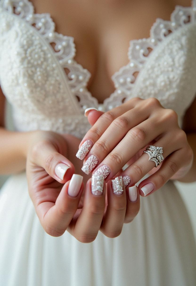 wedding nails vintage