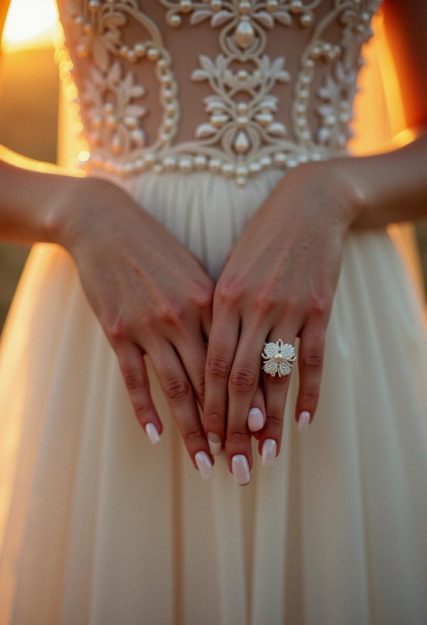wedding nails vintage