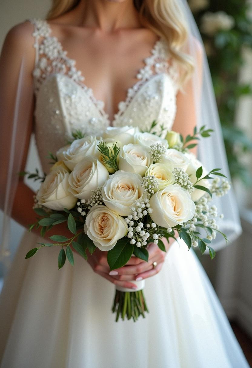 white bridal bouquet