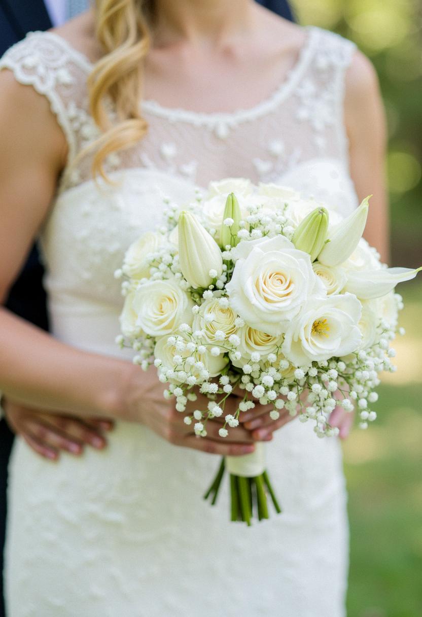 white bridal bouquet