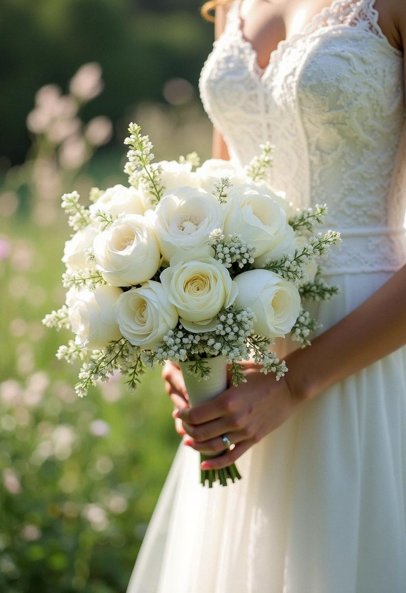 white bridal bouquet