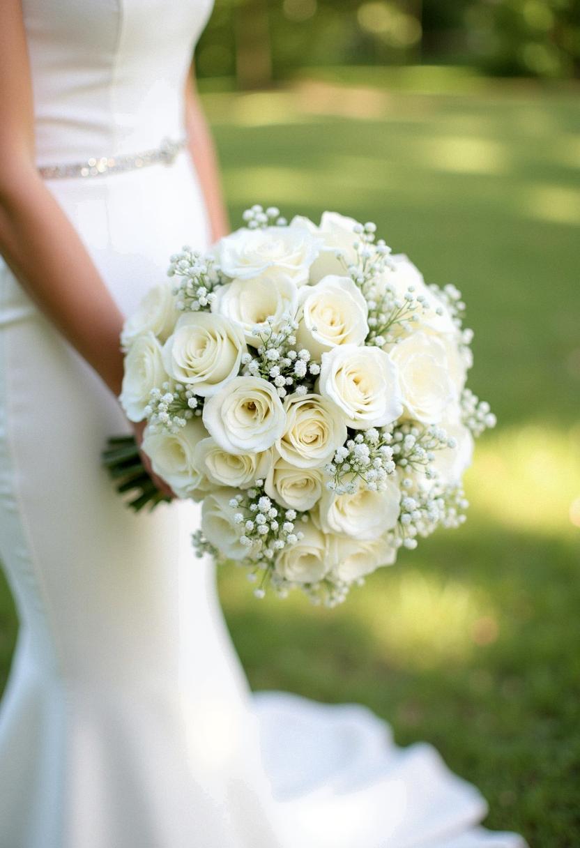 white bridal bouquet