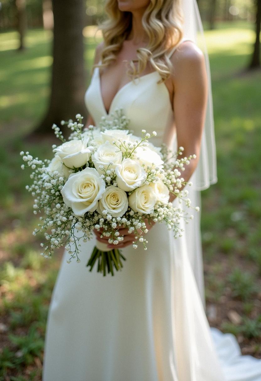 white bridal bouquet