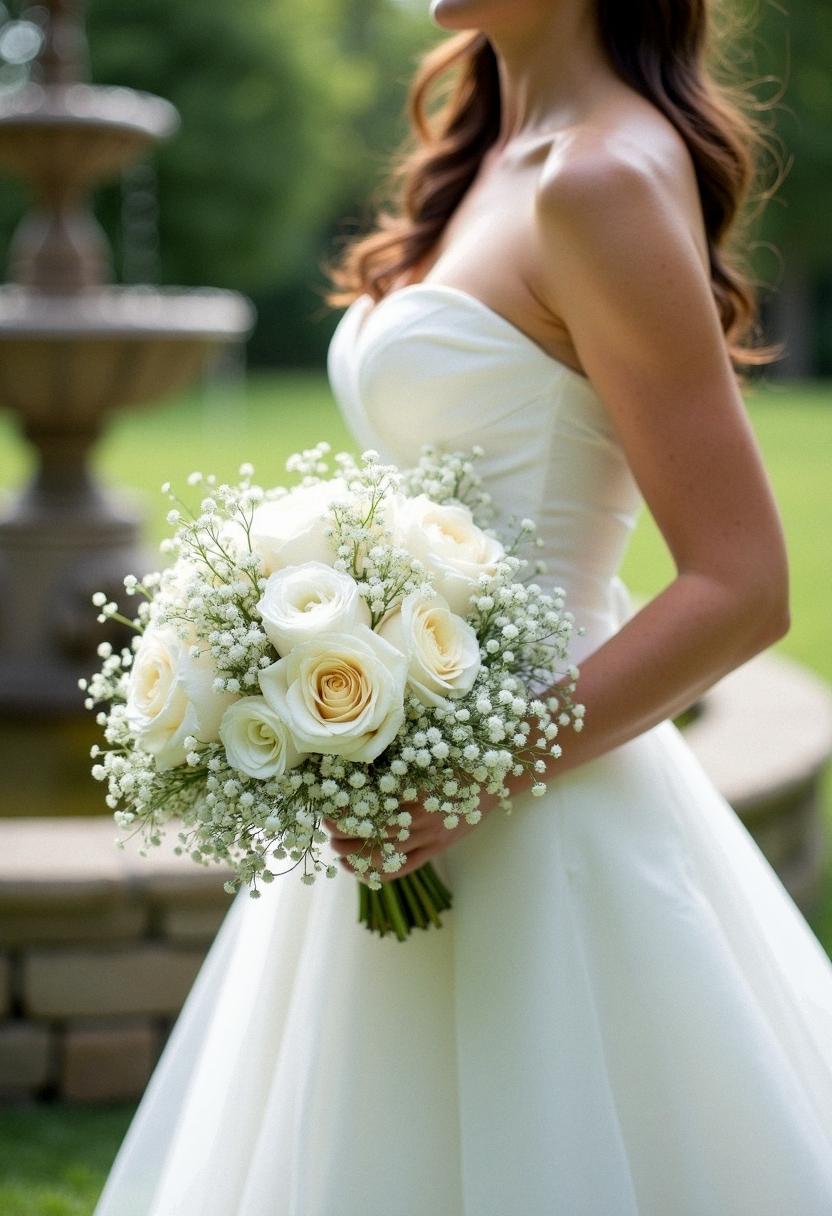 white bridal bouquet