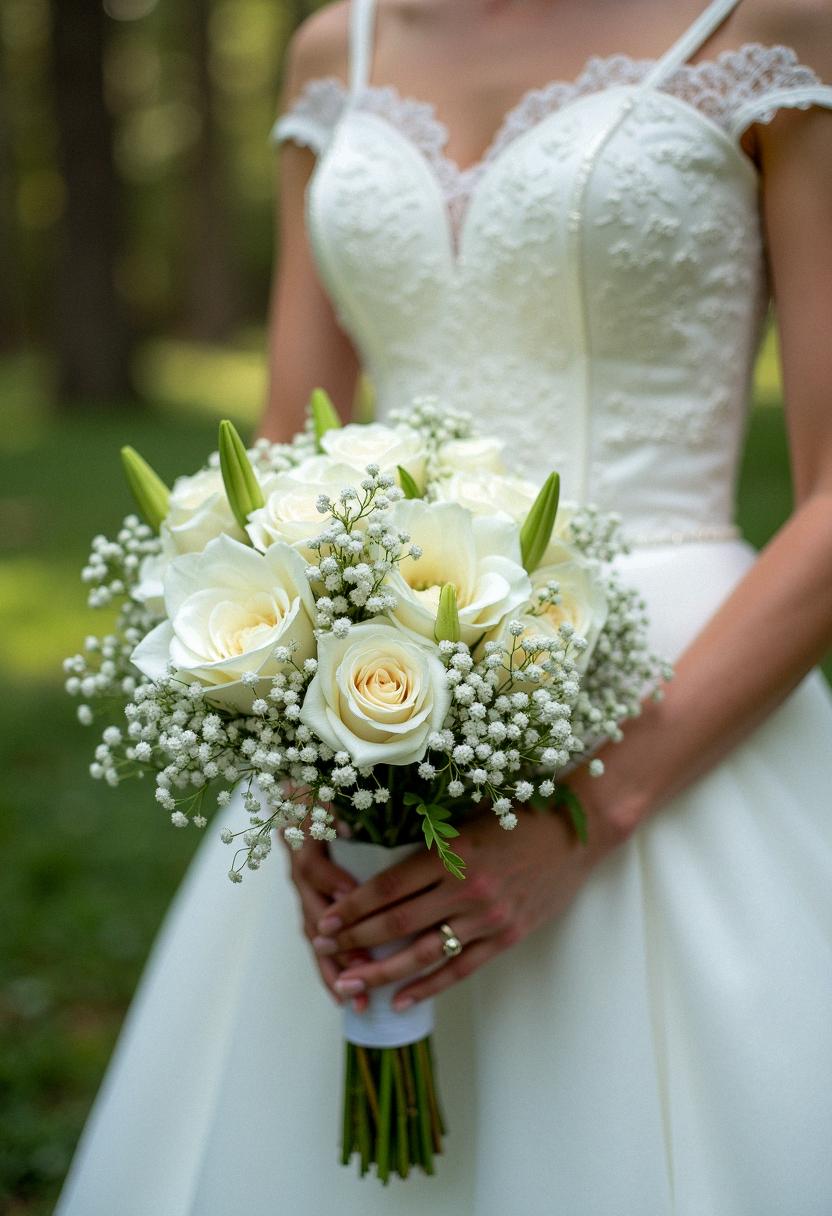 white bridal bouquet