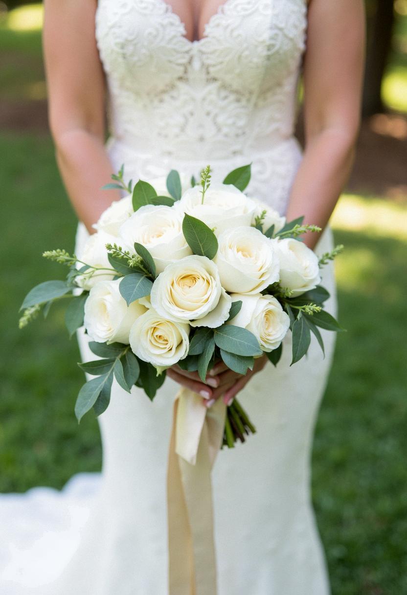 white bridal bouquet