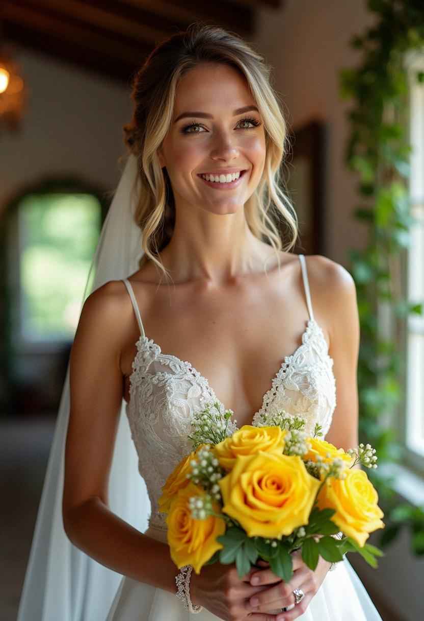 yellow bridal bouquet yellow bridal bouquet