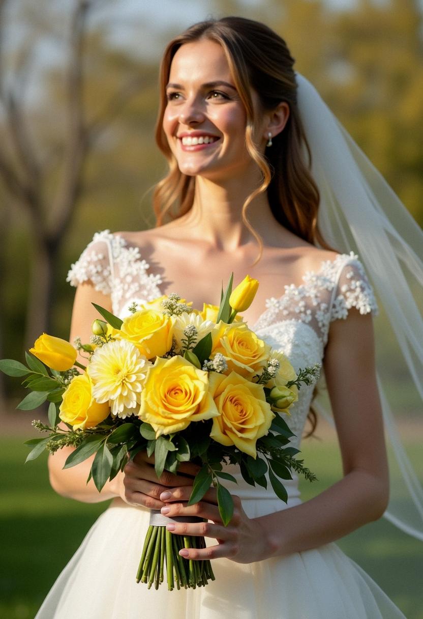 yellow bridal bouquet yellow bridal bouquet
