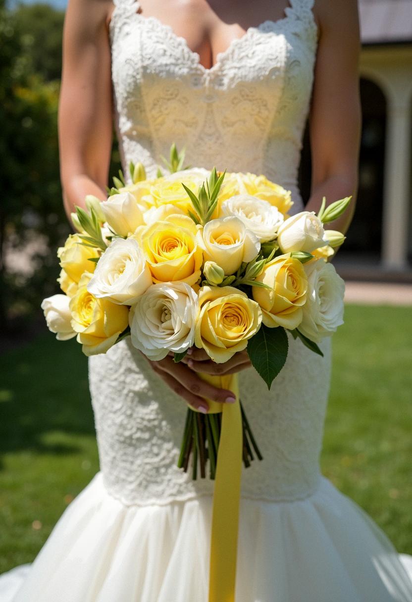 yellow bridal bouquet yellow bridal bouquet
